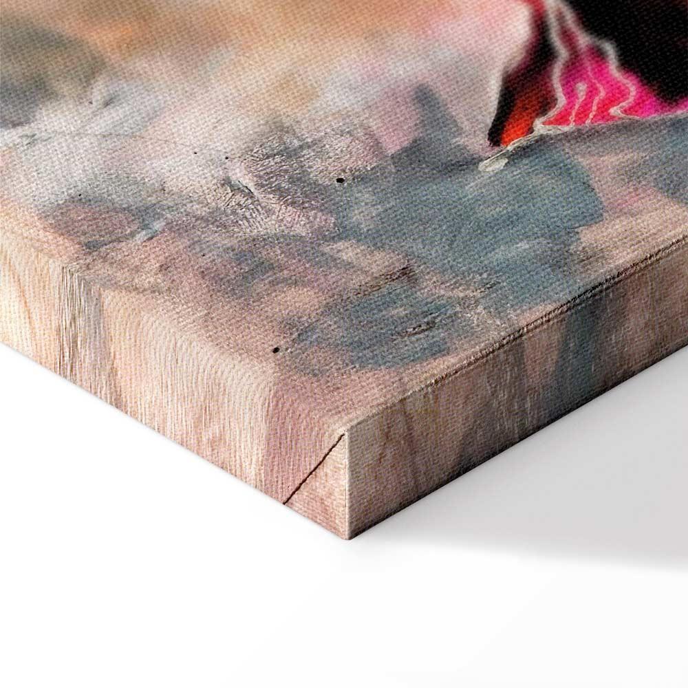 Leinwandbild - Poppies lashed by the wind