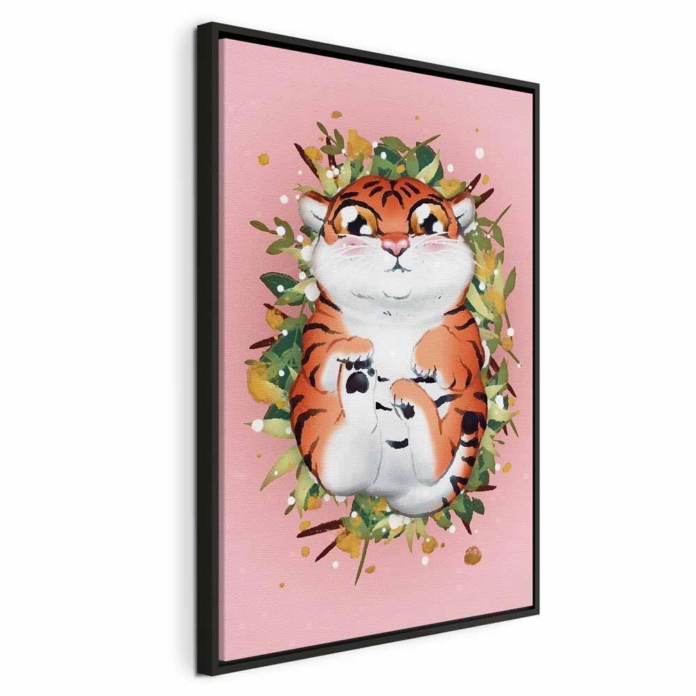 Leinwandbild - Tigger on the Grass (1 Part) Vertical