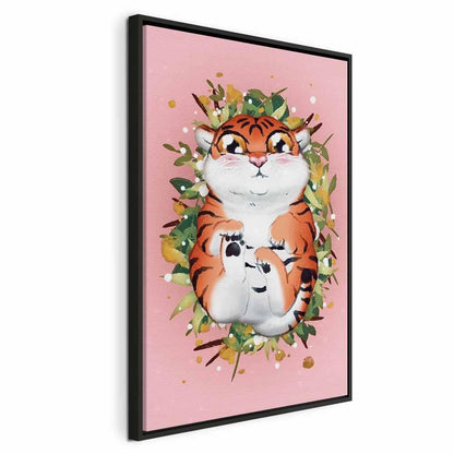Leinwandbild - Tigger on the Grass (1 Part) Vertical