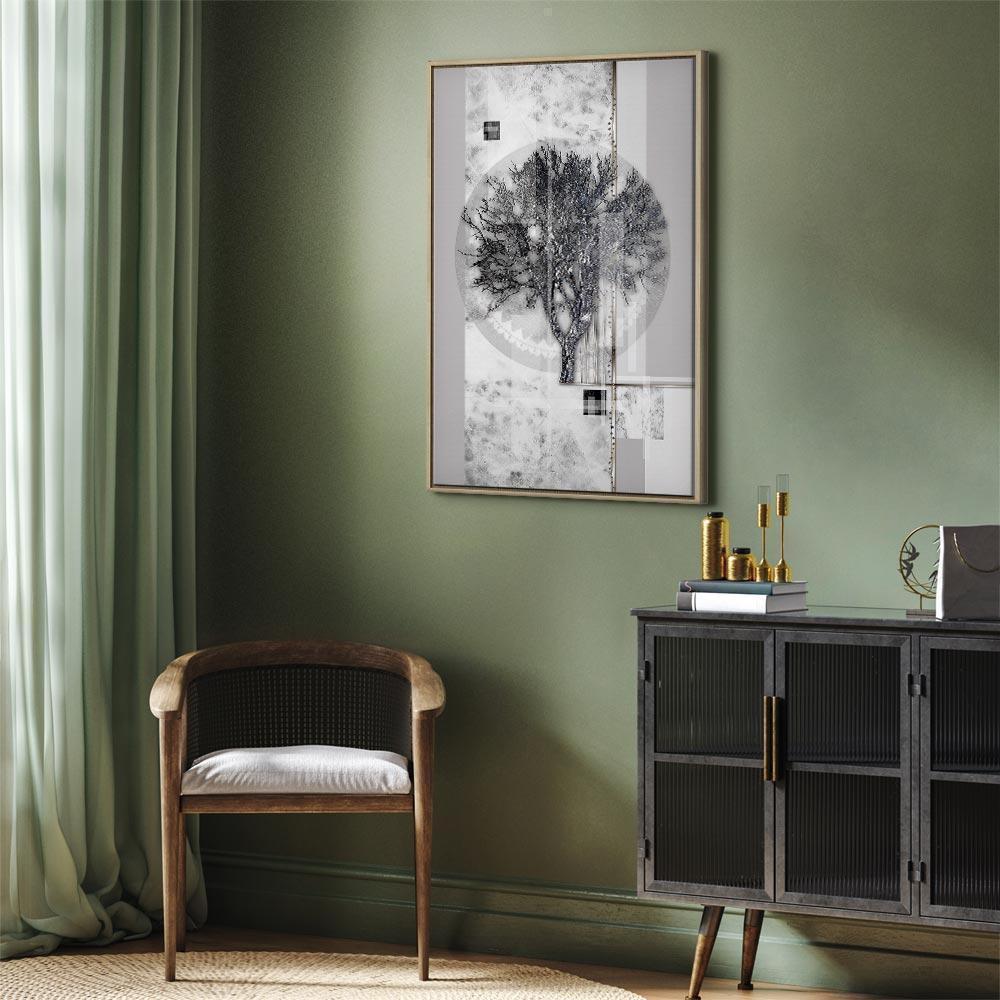 Leinwandbild - Silver Tree (1 Part) Vertical
