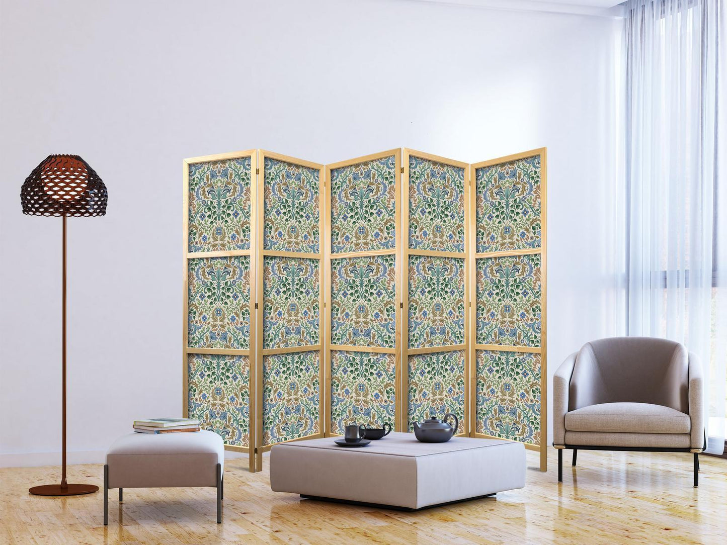 Japanischer Paravent - Retro Vintage Intricate and Rich Pattern in Victorian Style Artgeist