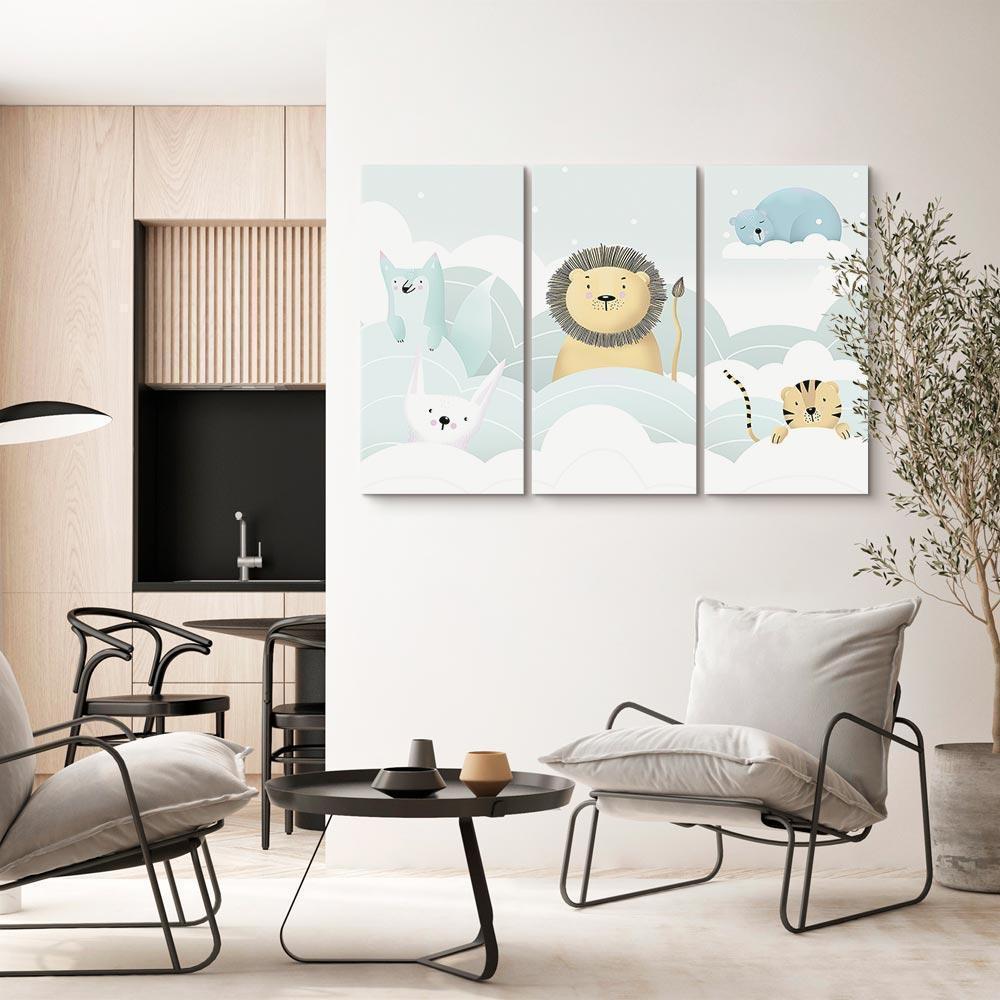 Leinwandbild - Fairy-Tale Zoo (3 Parts)