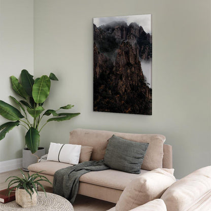 Leinwandbild - Heart of Mountain Landscape (1-part) - Clouds Amid Rocks