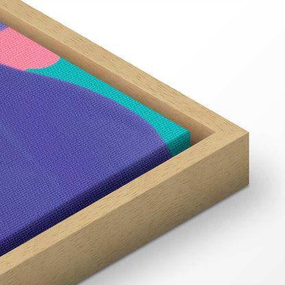 Leinwandbild - Colorful Tiger - Intense Colors of a Tiger Surrounded by Tropical Plants