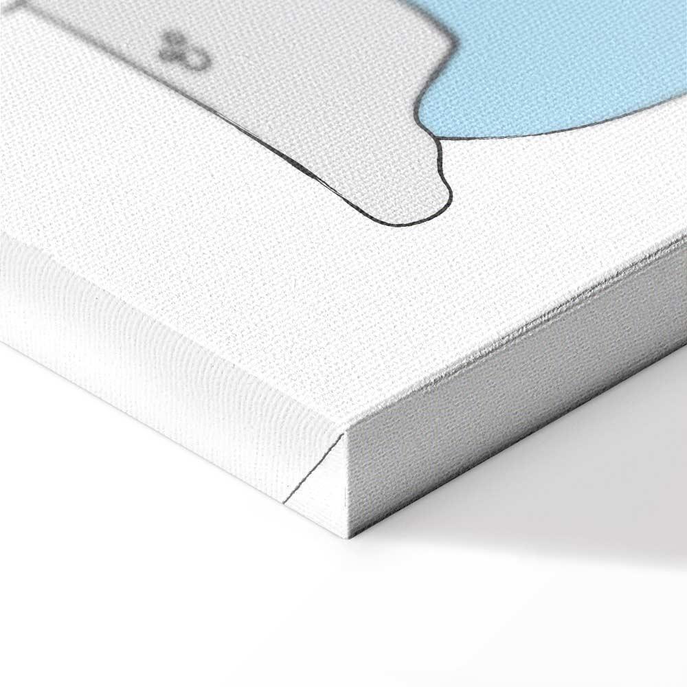 Leinwandbild - Teddy Bears on the Beach (1 Part) Wide