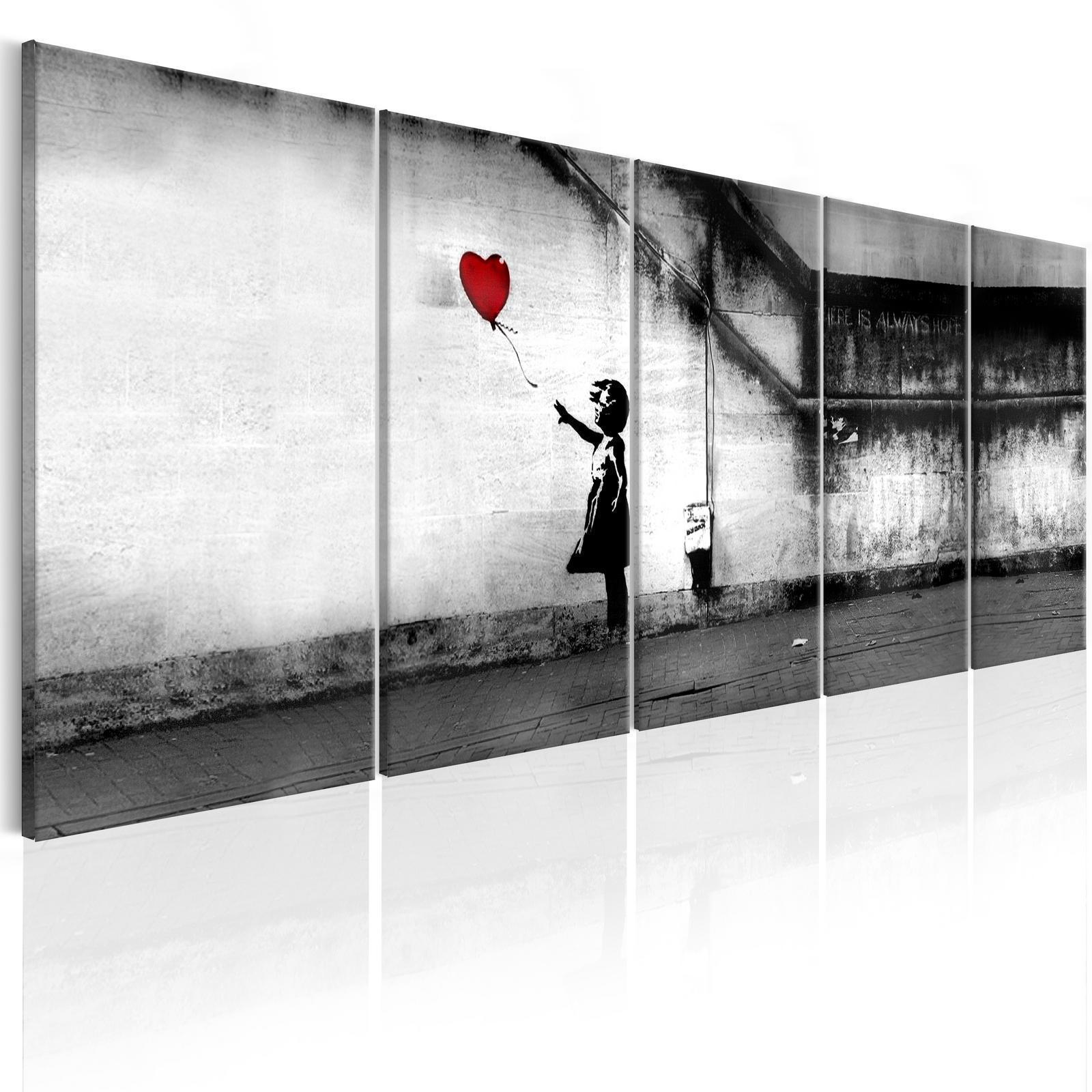 Leinwandbild - Banksy: Runaway Balloon Artgeist