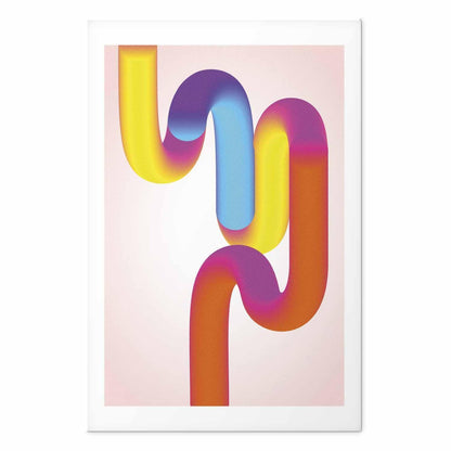 Poster - Rainbow Tubes - abstract illustration with colorful gradients