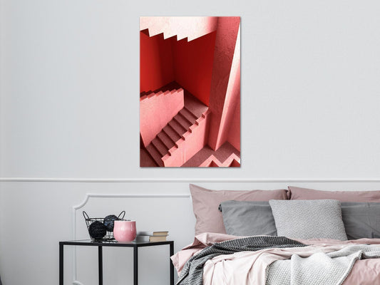 Leinwandbild – Treppe ins Ungewisse (1-teilig, Hochformat)