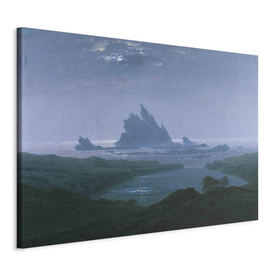 Leinwandbild - Cliff reef on the beach (Caspar David Friedrich) Artgeist