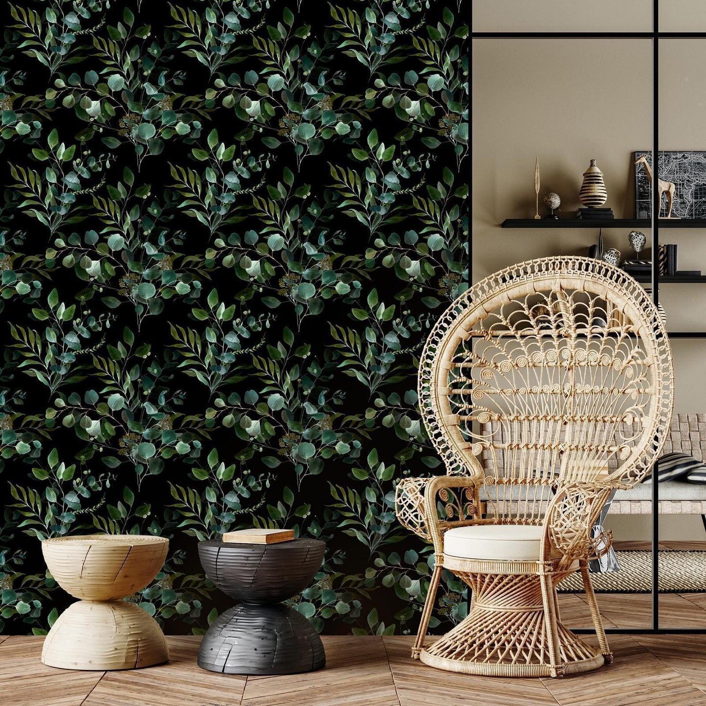 Tapete „Gemalte Natur“ – Künstlerisches Wanddesign in Naturtönen