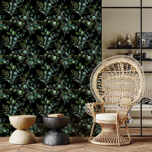 Tapete „Gemalte Natur“ – Künstlerisches Wanddesign in Naturtönen