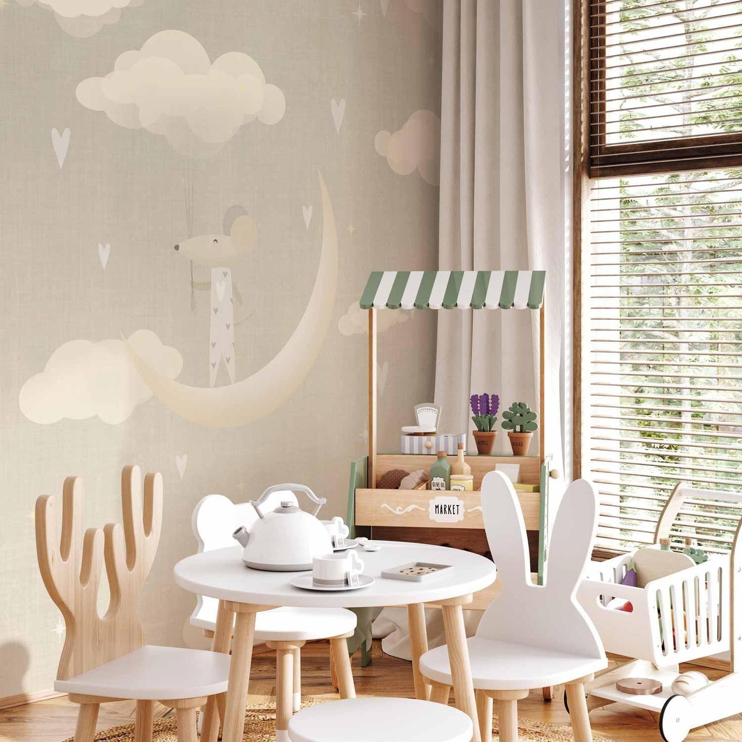 Fototapete - Mouse on the Moon