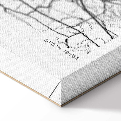 Leinwandbild - City Plan: Krakow (1 Part) Wide