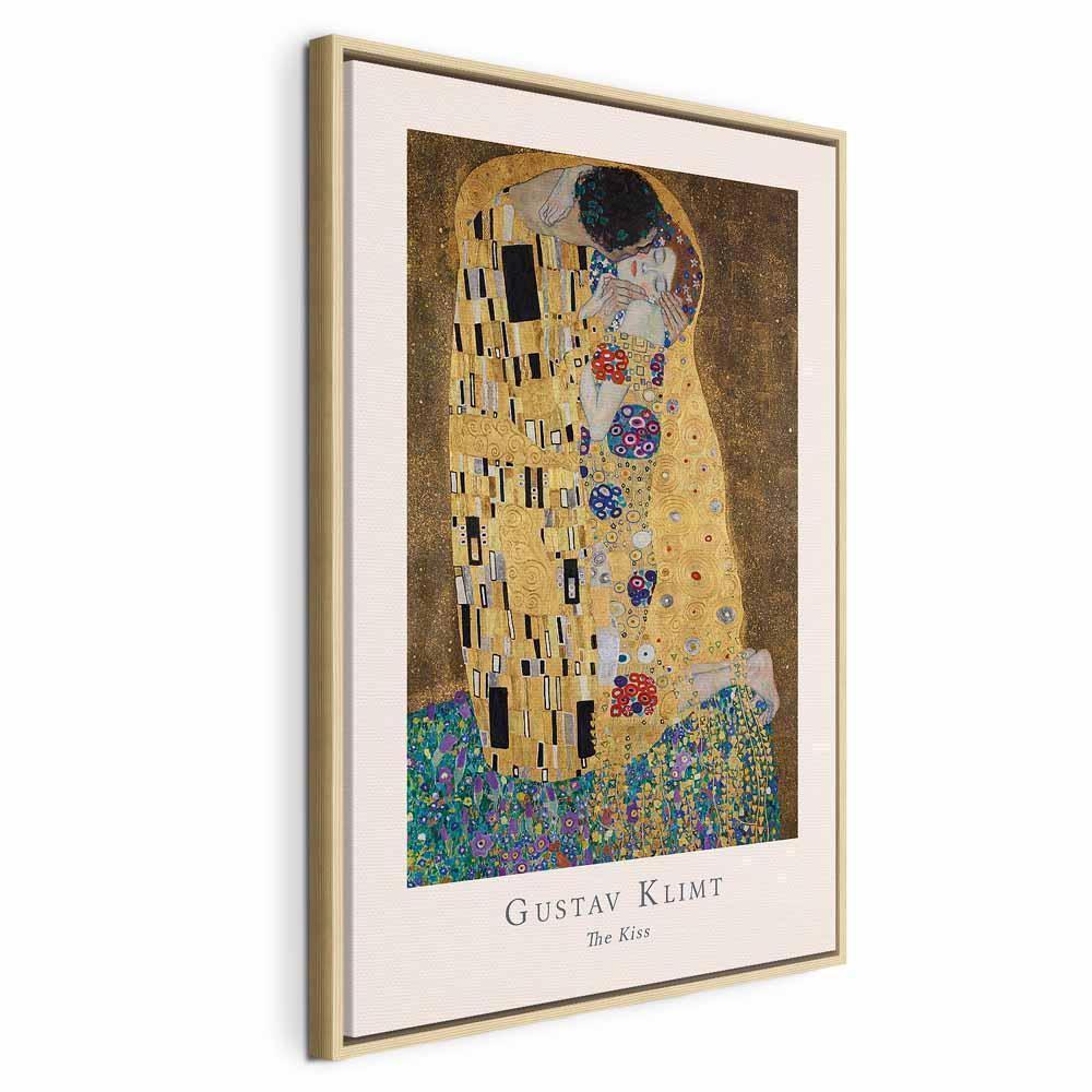 Leinwandbild - Gustav Klimt - The Kiss (1 Part) Vertical