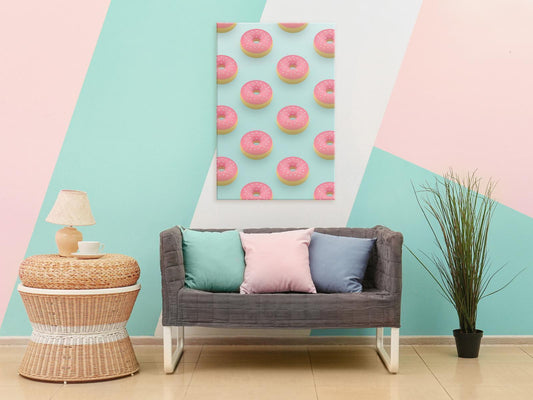 Leinwandbild - Pastel Donuts (1 Part) Vertical Artgeist