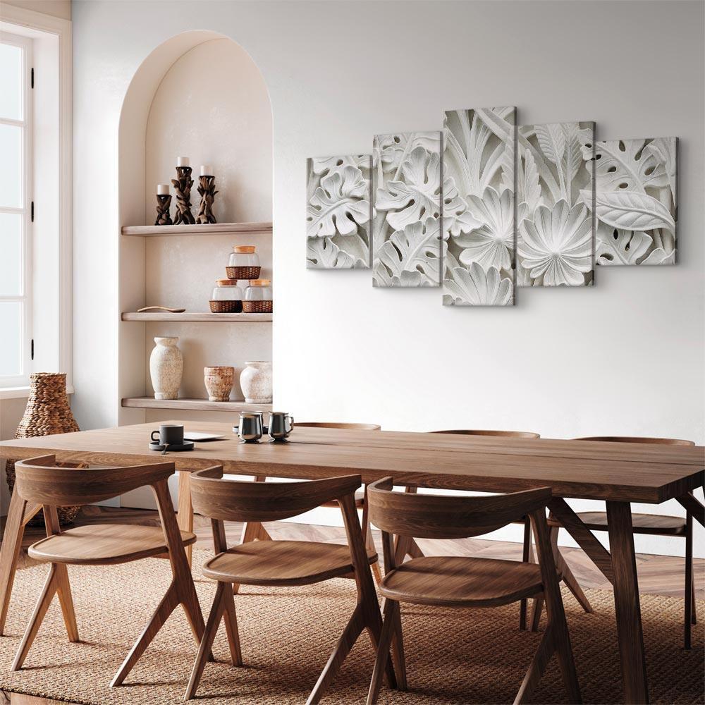 Leinwandbild - Alabaster Garden (5 Parts) Wide