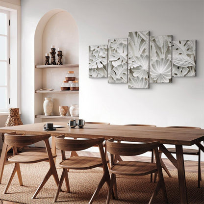 Leinwandbild - Alabaster Garden (5 Parts) Wide