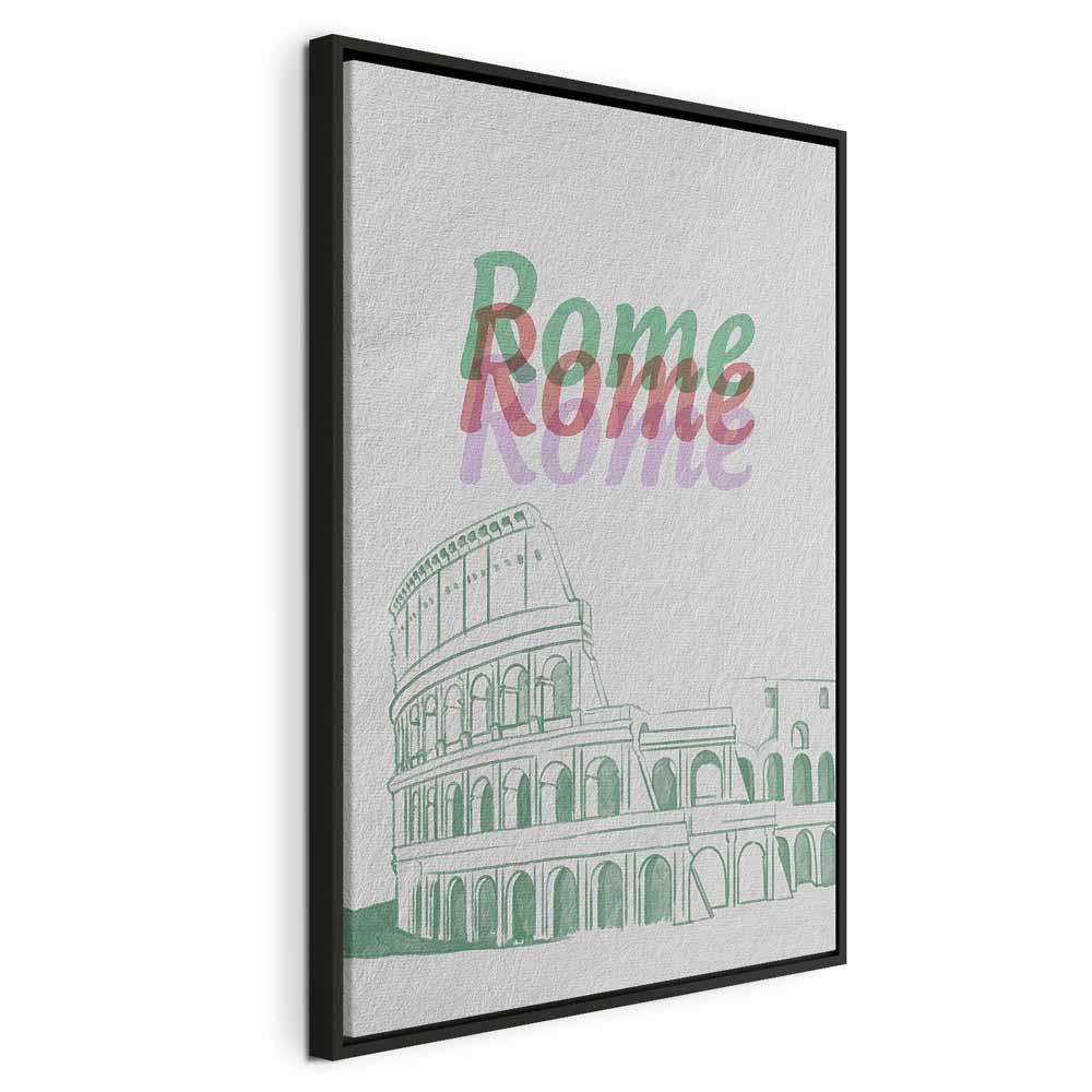 Leinwandbild - Rome in Watercolours (1 Part) Vertical