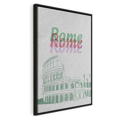 Leinwandbild - Rome in Watercolours (1 Part) Vertical