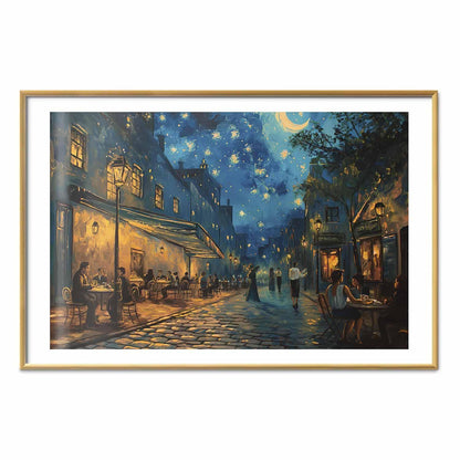 Poster - Paris street – a painting inspired by Vincent van Gogh's style