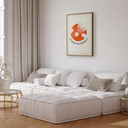 Poster - Shuttlecock Against the Orange Sun