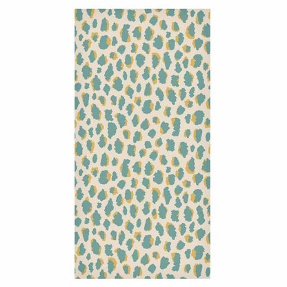 Tapete - Giraffe Pattern - animal pattern in turquoise spots on a light background