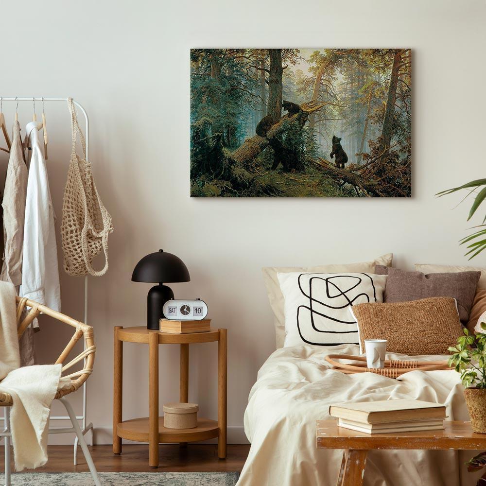 Leinwandbild - Ivan Shishkin – Morning in a Pine Forest