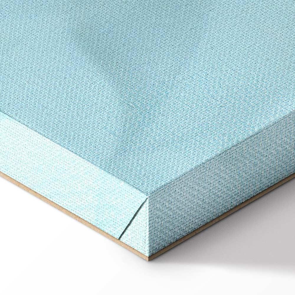 Leinwandbild - Large Leaves in Shades of Green-Mint: Botanical Motif