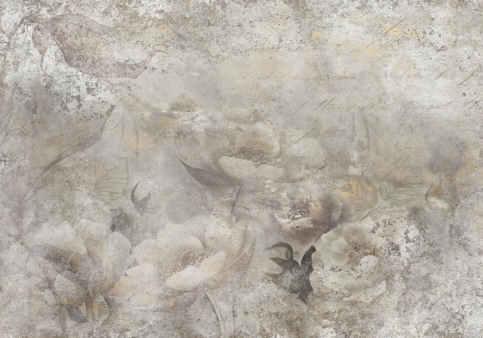 Vlies-Fototapete mit dezentem Vintage-Design in Grau/Beige

