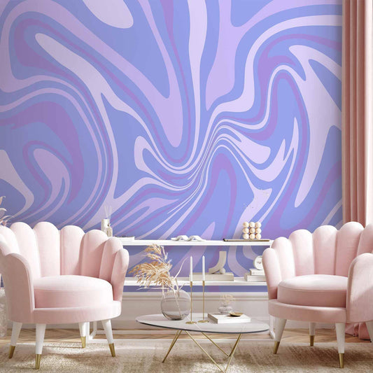 Fototapete Lila Komposition - Abstrakte Farbverläufe in Violett und Lavendel