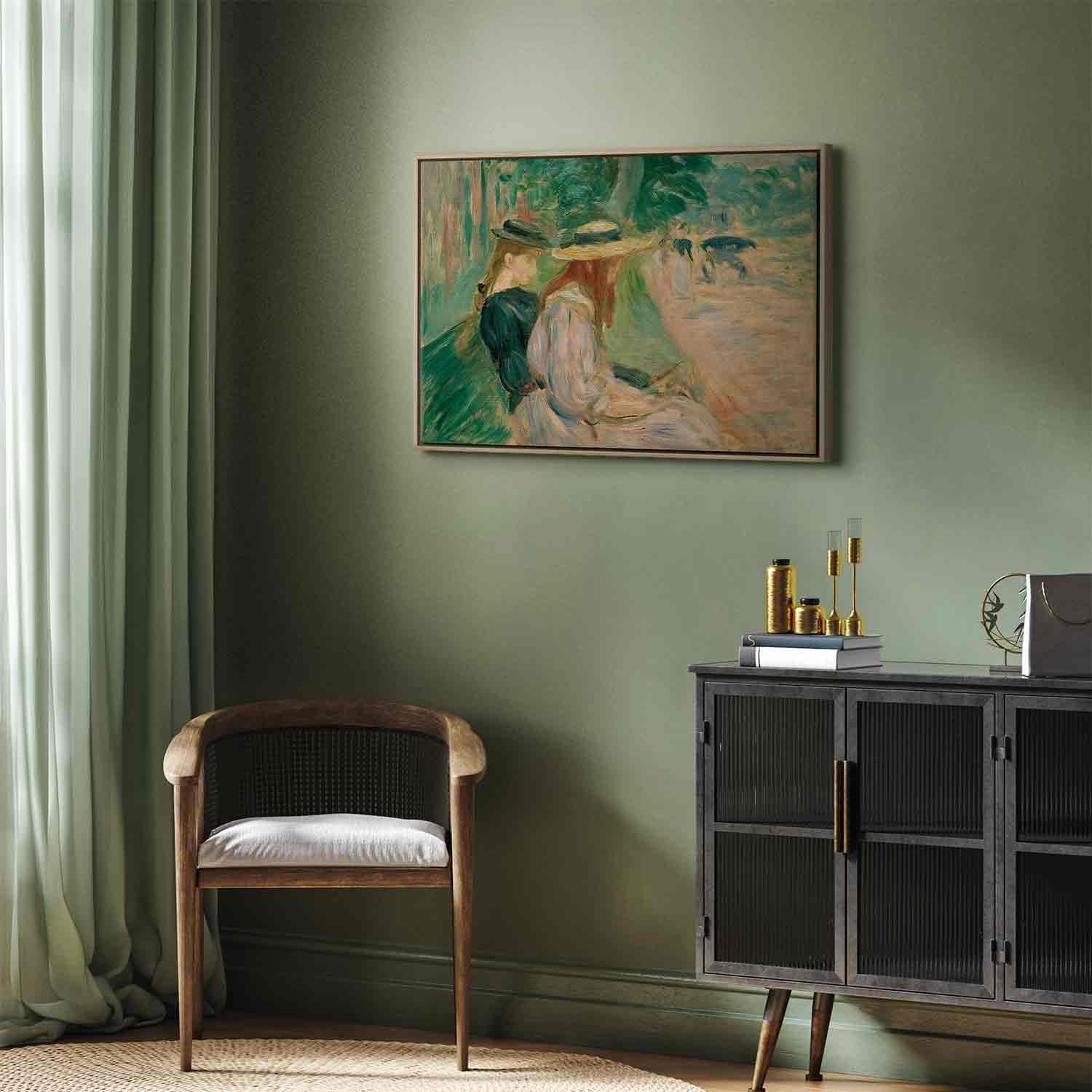 Leinwandbild - Sur un banc de Bois de Boulogne (Berthe Morisot) Artgeist