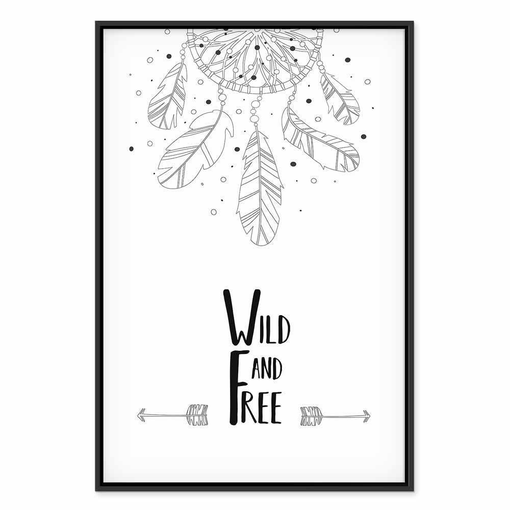 Leinwandbild - Wild and Free (1 Part) Vertical