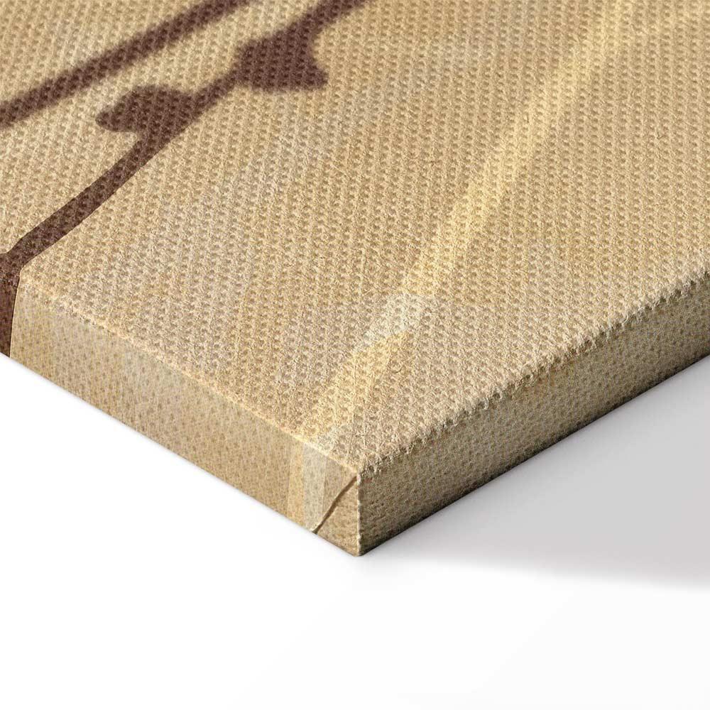 Leinwandbild - Tiny Bird - Colorful Grasses in Golden Shades of Sunset