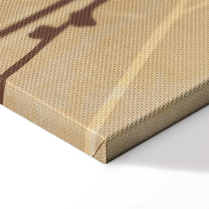 Leinwandbild - Tiny Bird - Colorful Grasses in Golden Shades of Sunset