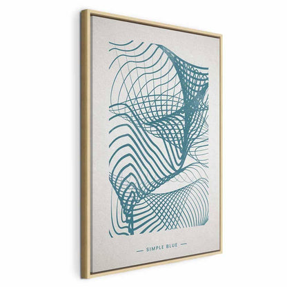 Leinwandbild - Simple Blue (1 Part) Vertical