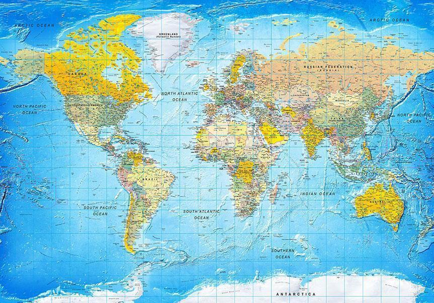 Fototapete - World Classic Map Artgeist