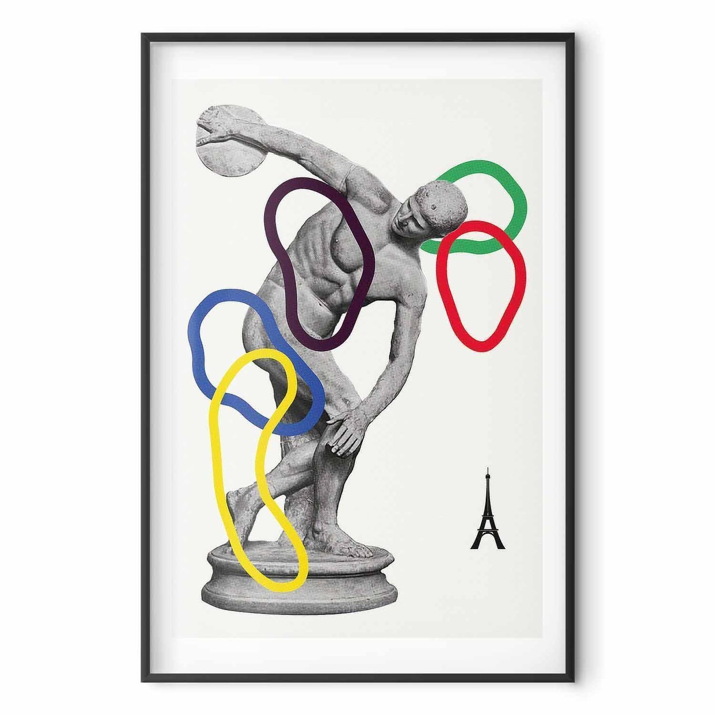Poster - Collage Graphic - Discus Thrower - Sculpture