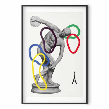 Poster - Collage Graphic - Discus Thrower - Sculpture