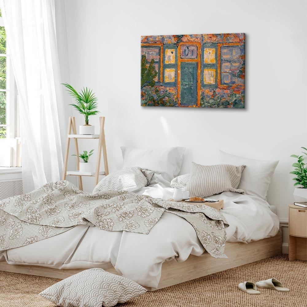 Leinwandbild - Piet Mondrian – House in Sunlight