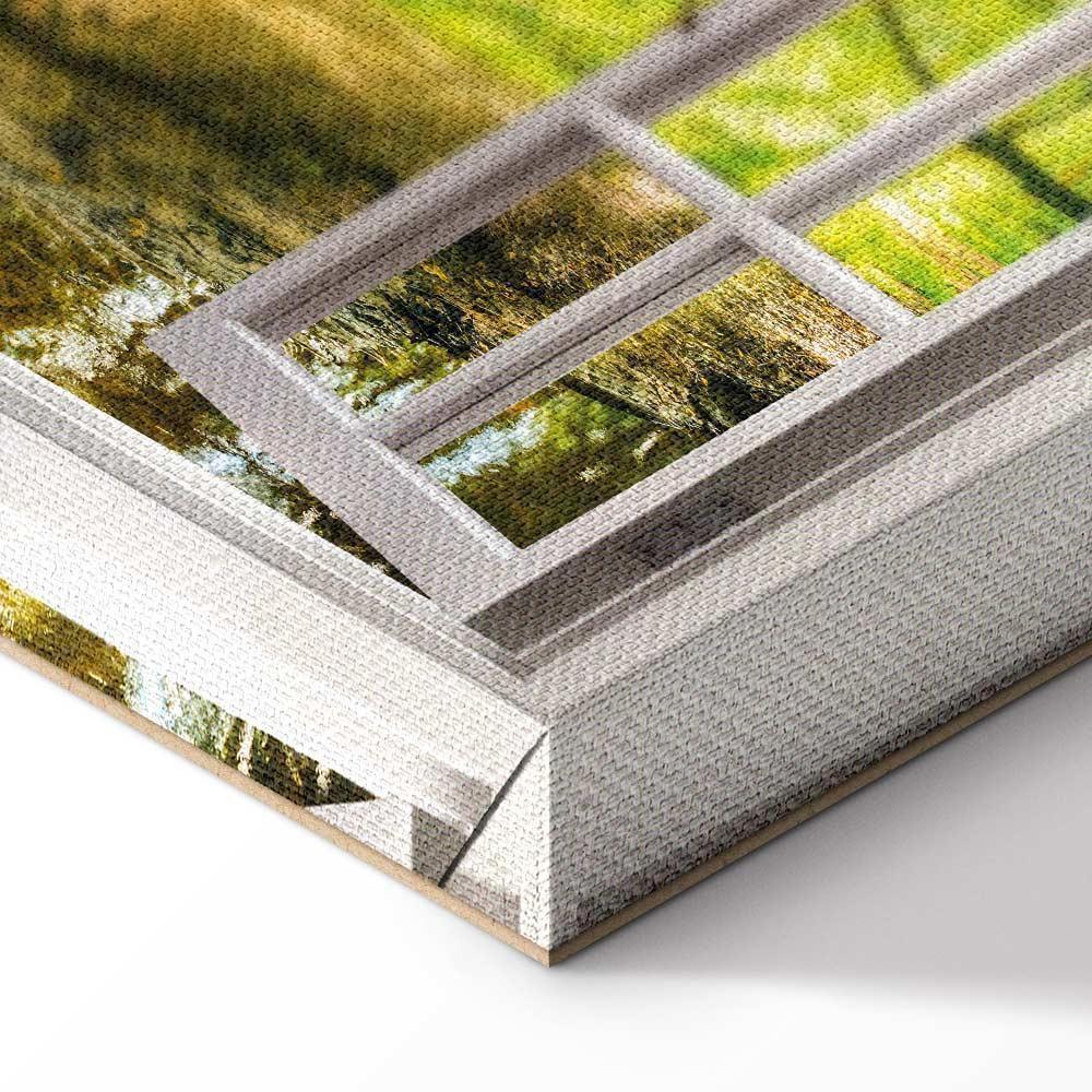 Leinwandbild - Window: View on Forest