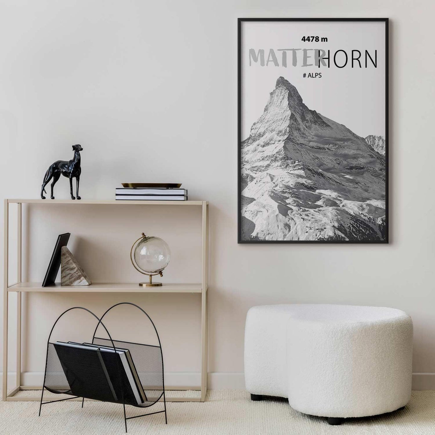 Poster - The majestic Matterhorn mountain peak, crown of mountains, mountain landscape