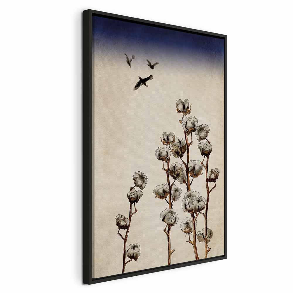 Leinwandbild - Cotton Branches (1 Part) Vertical