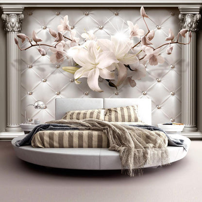 Fototapete Königliche Eleganz - Luxuriöse Wandtapete mit floralen Ornamenten