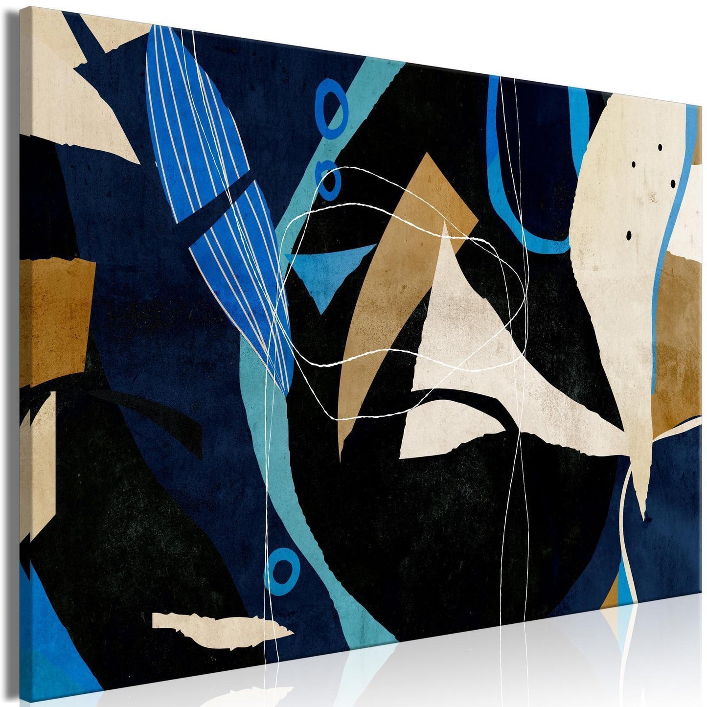 Leinwandbild „Abstrakte Konfiguration“ – Moderne Kunst in weiter Form