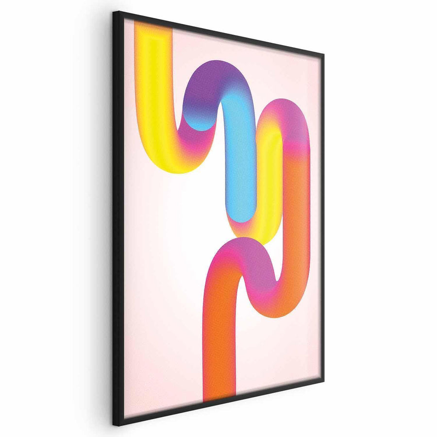 Poster - Rainbow Tubes - abstract illustration with colorful gradients Artgeist