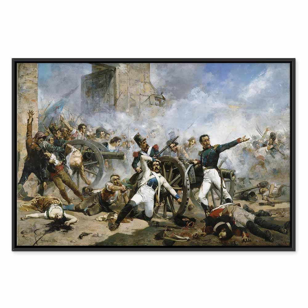 Leinwandbild - Joaquín Sorolla y Bastida – The death of Pedro Velarde y Santillán during the defence of the Monteleon Artillery Barracks