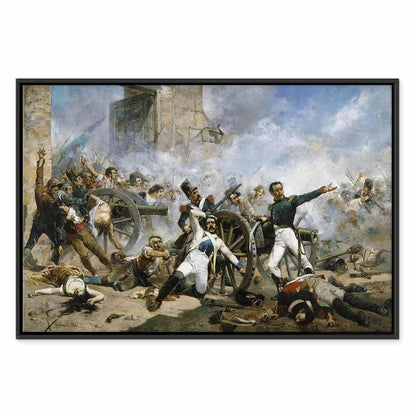 Leinwandbild - Joaquín Sorolla y Bastida – The death of Pedro Velarde y Santillán during the defence of the Monteleon Artillery Barracks