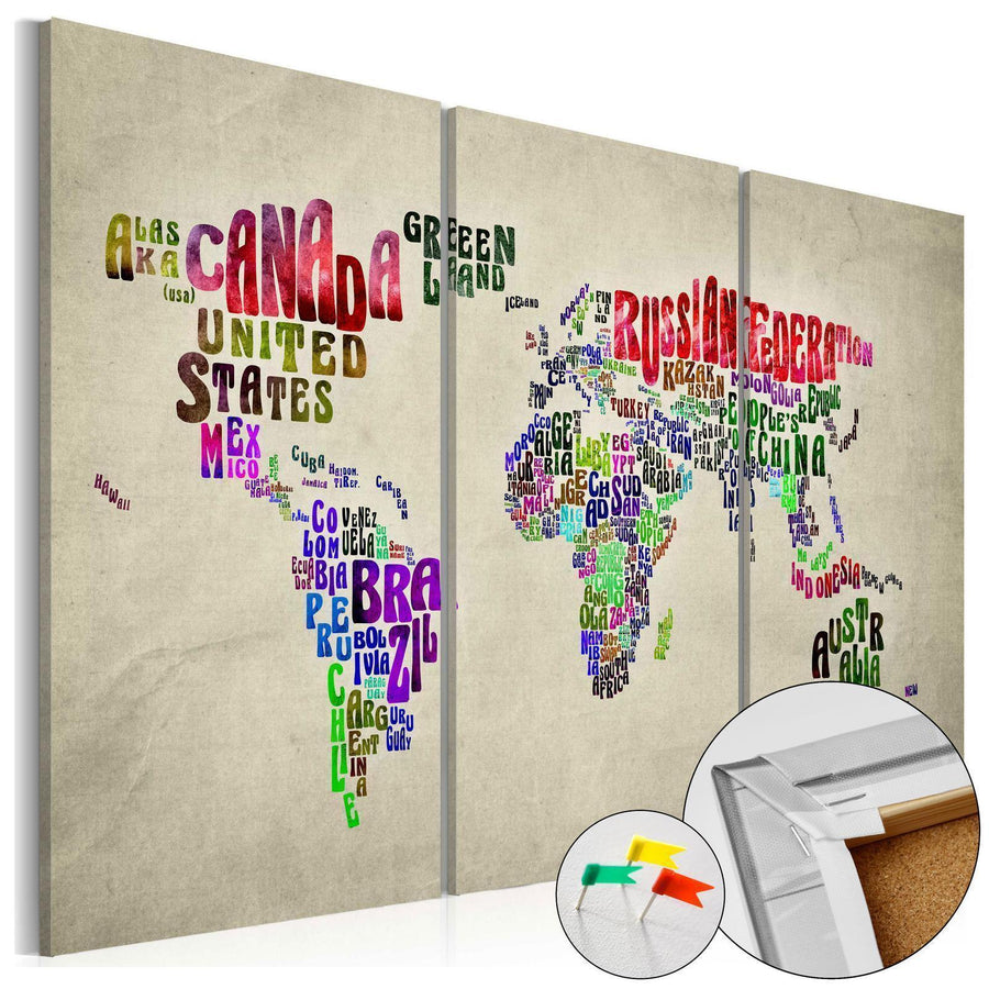 Korkbild - Colorful Countries Artgeist