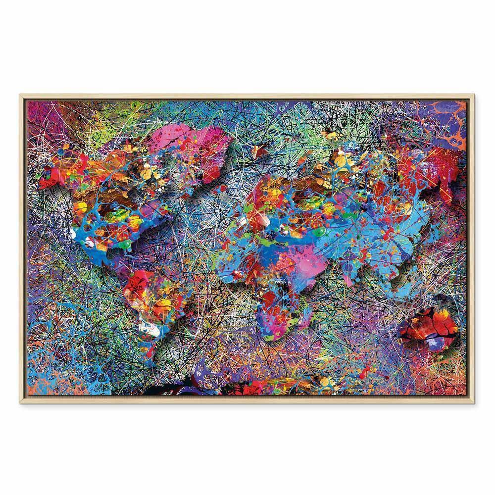 Leinwandbild - Map: Jackson Pollock inspiration