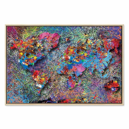 Leinwandbild - Map: Jackson Pollock inspiration